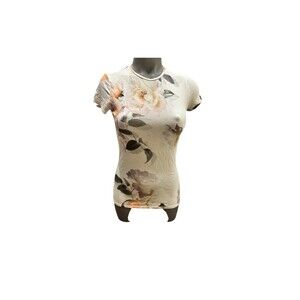 Ted Baker London Floral short sleeve blouse shirt 0 XS